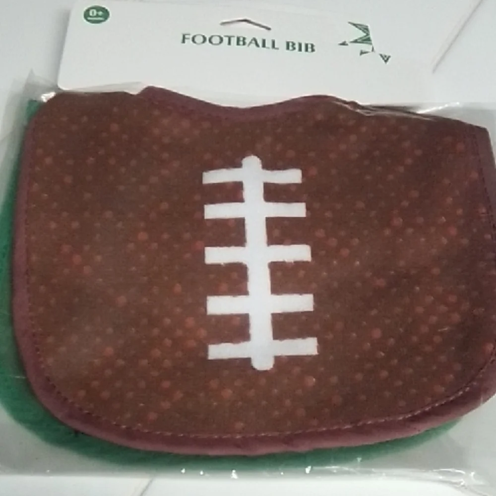 Source Unknown Football Theme Bibs - Brown, Green, Blue
